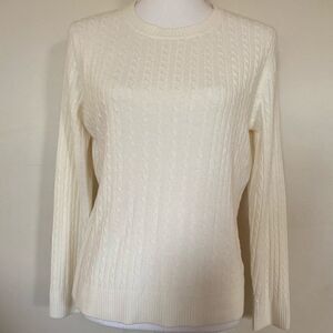 Designers Original White Cable Knit Sweater XS